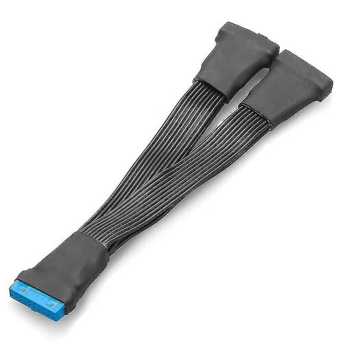 Câble Répartiteur d'Extension Interne - 2pcs 12cm 19pin Carte Mère USB 3.0 19pin Header 1 To 2