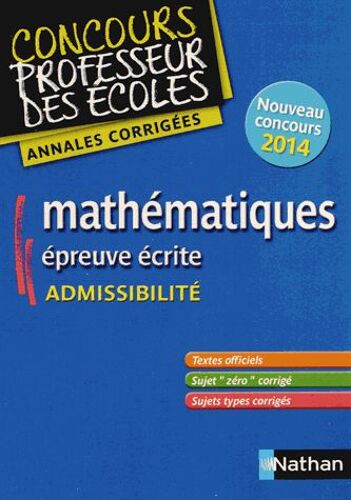 Mathématiques - Epreuve Écrite Admissibilité