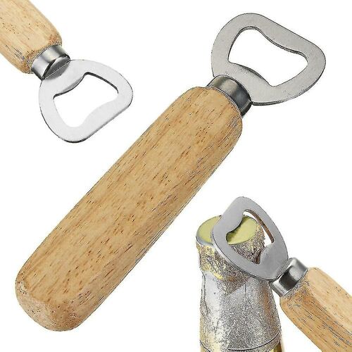 Wooden Handle Bottle Opener Opening Tool Home Bar Restaurant