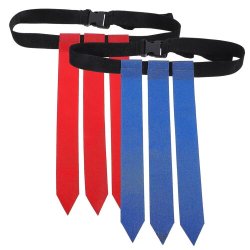 2Pcs Rugby Belt Flags Football Waist Belt Flags Wear-resistant Football Waist Training Flags