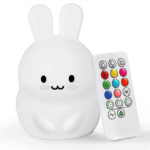 Lumière De Nuit Douce Pour Les Enfants, Lampe De Chevet En Silicone, Lampe D'allaitement Pour Bébé Avec 7 Couleurs Changeantes