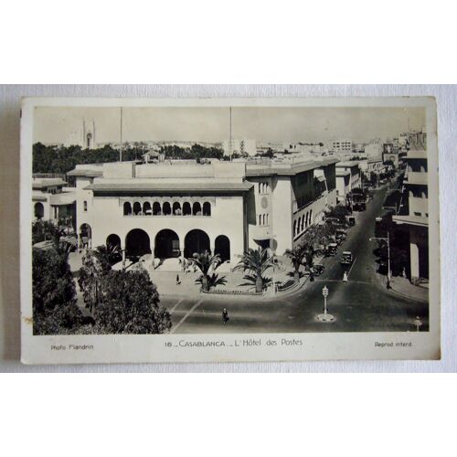 Cpsm , Maroc , Animée L'hôtel Des Postes , Écrite 1947