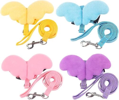 2024 Pet Supplies, Pet Leash, 4-Piece Cat Harness, Pet Harness And Leash, Dog Angel Chest Strap, Detachab