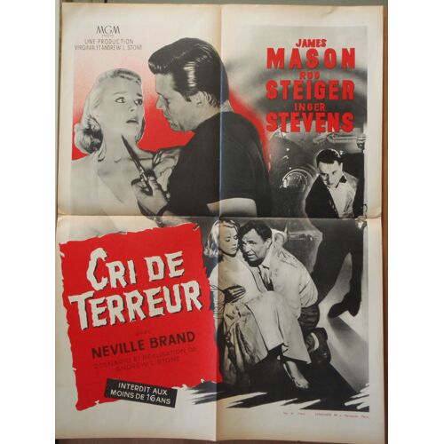 Cri De Terreur - 1957 - Affiche Originale Pliee 60 X 80 - James Mason