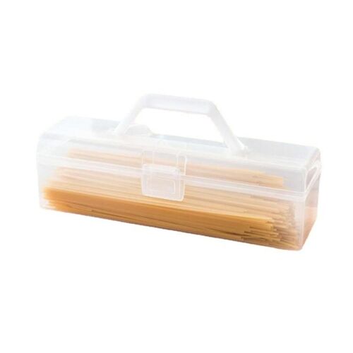 Visible Storage Box Smooth Surface Plastic Handheld Transparent Noodle Container for Kitchen