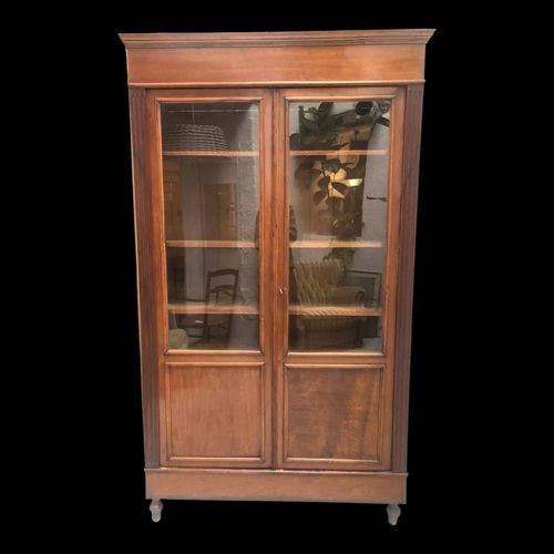 Vitrine En Acajou De Style Louis Xvi Marron