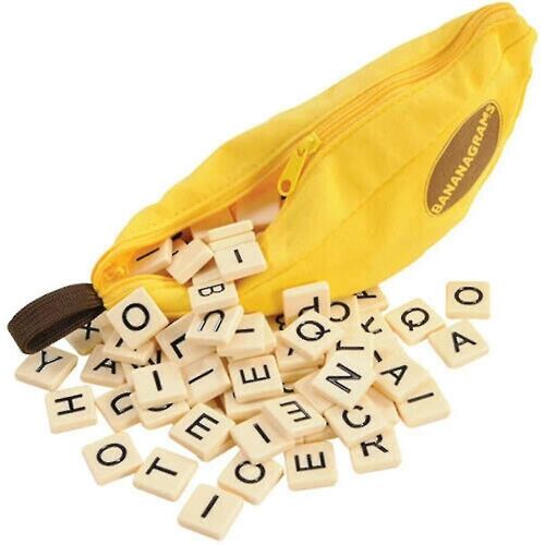Bananagrammes Jeu De Mots Puzzle Enfants Fun Case Activité Lettre Pouch Jouet Éducatif
