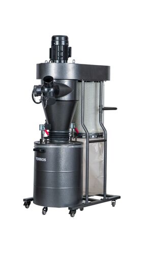 Aspirateur à copeaux et poussières bois 1450 m³/h 1,5 kW 230 V Torros ASC1450M