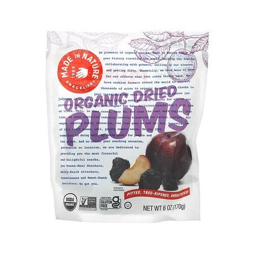 Made In Nature, Prunes Séchées Biologiques, 170 G 