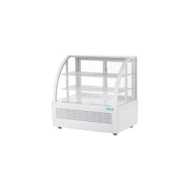 Vitrine de comptoir positive ventilée 100 Litres, 3 niveaux, ABS blanche, 105 W, 220 V - MONO