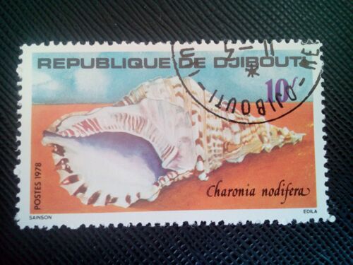 Timbre Djibouti Yt 486 Knobby Triton (Charonia Nodifera) 1978 ( 040505 )