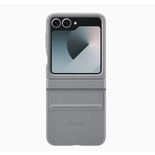 Coque pour Samsung Z flip 6,de protection téléphone portable case - cuir véritable - Gris