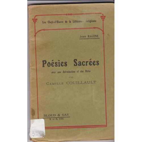 Poesies Sacrees Avec Une Introduction Et Des Notes.