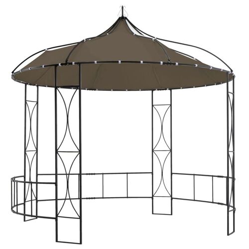 Vidaxl Belvédère 300x290 Cm Taupe Rond
