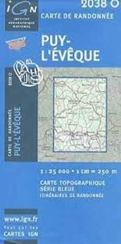 Carte Ign Puy L'évêque 2038 O