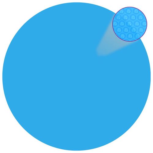 VidaXL Film solaire de piscine ronde PE 300 cm Bleu