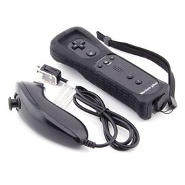 Manette wii motion plus noire + Nunchuck noir + Protection silicone