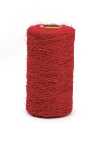 Bobine De Fil De Jute 2 Mm Rouge