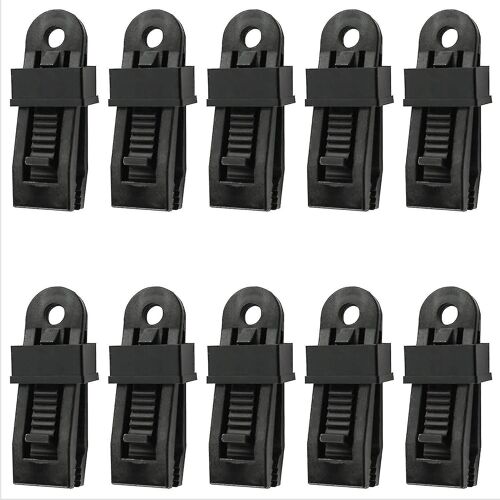 Outdoor Tent Clip Renforcé Coupe-Vent Et Imperméable À L'eau Canopy Clip, Camping Clamp Clips, Tente Lock Grip, Pouce Vis Auvent Tente Snaps, Bâche Gargen 10pcs