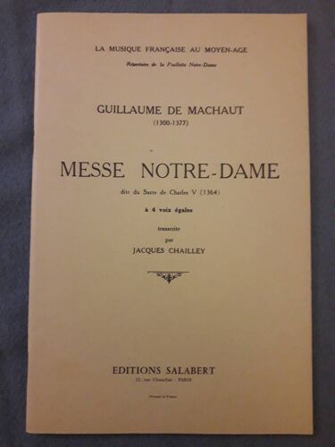Messe Notre Dame (Chailley) Choeur (4vx-Hm) / Conducteur
