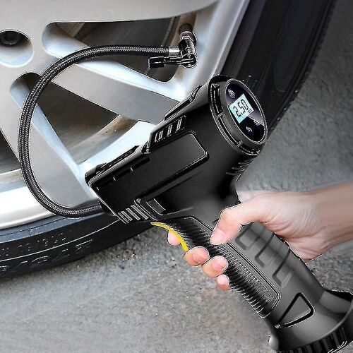 Pompe À Air Électrique De Voiture 120w Pompe Gonflable De Pneu De Voiture Compresseur D'air Rechargeable Portable Équipement De Gonflage De Pneu Automatique Numérique - Y