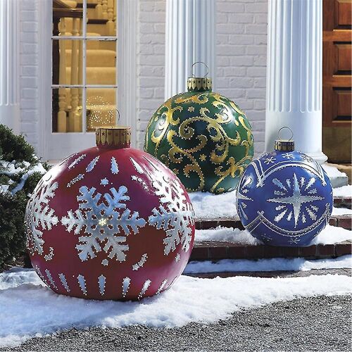 Boules de Noël gonflables en PVC extra larges, boule de décorations de Noël