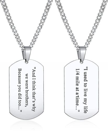 Collier Pour Hommes Gravure Gratuite En Acier Inoxydable Dog Tag Pendentif Collier Avec Chaîne 24 »