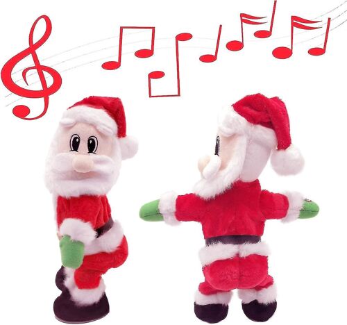 Twerking Santa Claus-[Chanson Anglaise] Twisted Hip, Chanter Et Danser Jouet Électrique, Twisted Hip Père Noël Figure Cadeau De Noël (Noël Père Noël)