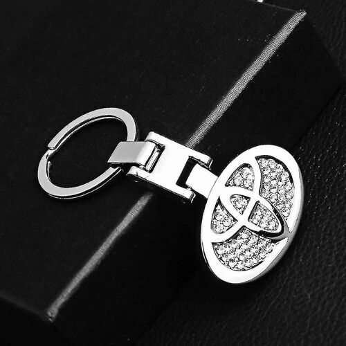 3d Car Keychain Accessory Inlay Shiny Crystal Double Side Logo Zinc Alloy Metal Key Accessories With Gift Box (pour Toyota)