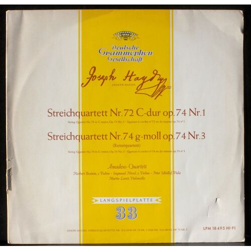 Haydn Amadeus Quartett Quatuors 72 Op 74/1 & 74 Op 74/3