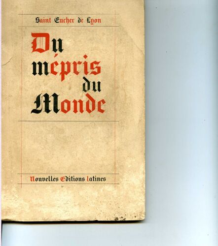 Du Mépris Du Monde Et De La Philosophie Du Siècle