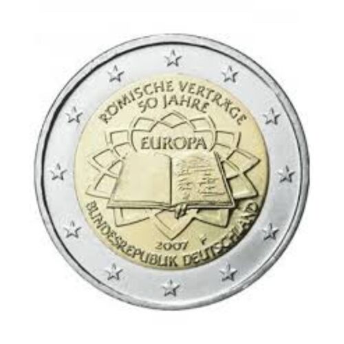 2 Euros Commémoratives Allemagne 2007 Traité De Rome Atelier F