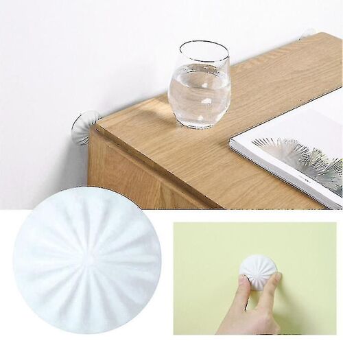 10pcs Après L¿Épaississement Du Mur Caoutchouc De Porte Muet La Poignée Serrure De Porte Protection Anti-Collision Pad Protection Wall Sticks (Blanc)