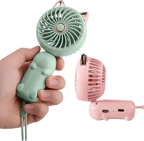Hand Held Fan, Portable Handheld Usb Rechargeable Fans With 3 Speeds,battery Powered Cute Personal Small Quiet Electric Mini Fan Foldable Desk Desktop