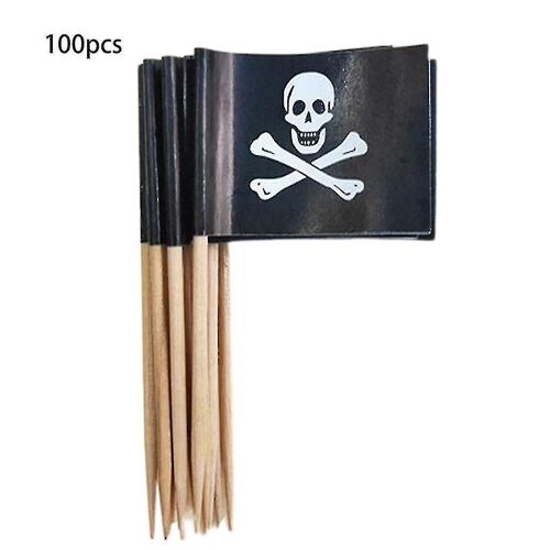 Kids Rewards Gift Pirate Toothpick Flags Supplies Halloween Party Tool