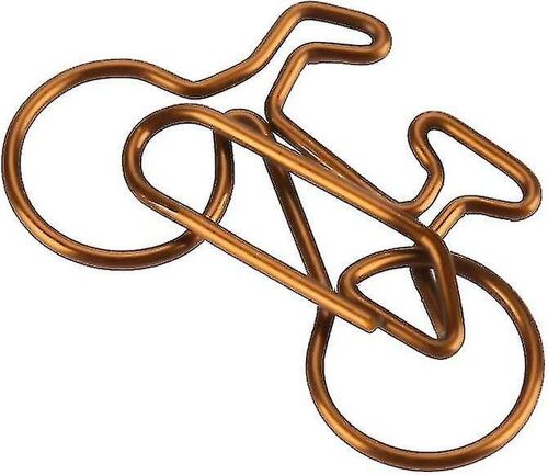 Pack Of 20 Bicycle Paper Clips Medium Sizes Brown Metal Bookmark Office Stationery Clip/Bl