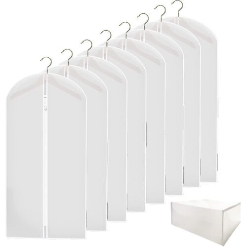 Sacs à vêtements suspendus Sacs de costume légers, sacs à vêtements pour suspendre des vêtements, housse de vêtement, sac à vêtement transparent respirant pour le rangement des vêtements de placard -