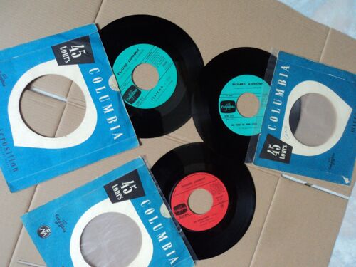 Lot Trois 45t Juke Box "Richard Anthony"Jericho /Au Fond De Mon Coeur /En Attendant ....