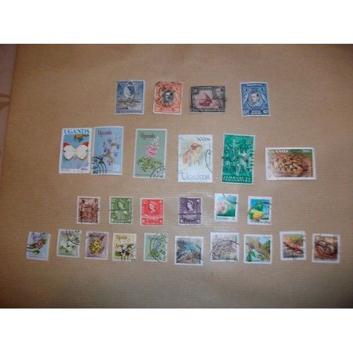 Ouganda 25 Timbres Differents H5c