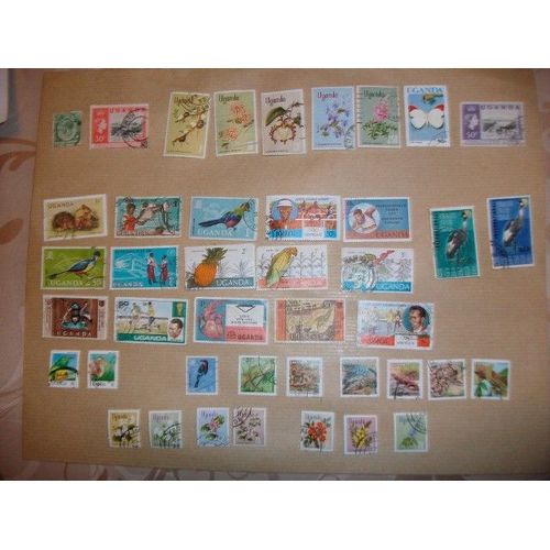 Ouganda 42 Timbres Differents H6