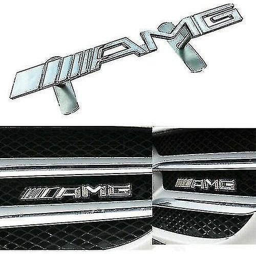 Chrome Métal Mercedes Benz Amg Capot Avant Capot Badge Emblème Grill Emblème Badge Pour Tous Les Amgs