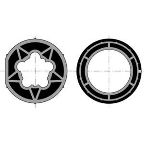 ROUE + COURONNE MOTEUR Ø50 POUR TUBE Ø70 x 1,5 CLIPPAGE DUR