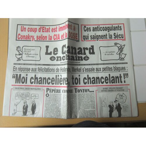 Le Canard Enchainen° 4848  ; Moi Chanceliere,Toi Chancelant