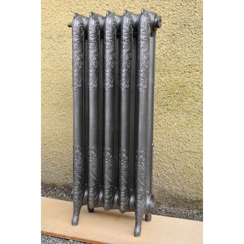 Radiateur fonte fleuri type rococo - 5 branches