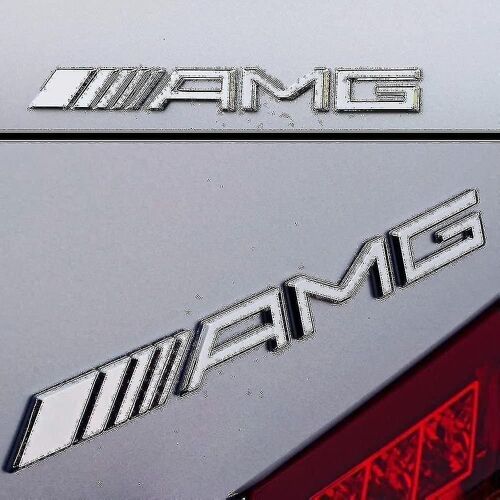 Badge De Logo De Coffre Chromé Mercedes Amg Sur Tous Les Autocollants Mercedes Beautiful Car