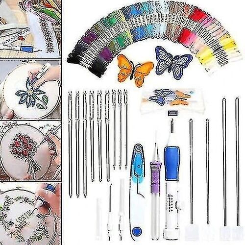 Broderie Punch Needle Kit Ensemble D'outils De Couture 69 Pcs