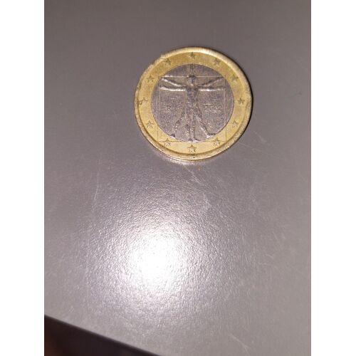Pièce De Monnaie 1 Euro Italie 2002 Homme De Vitruve