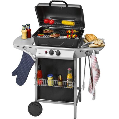 Clatronic Gg3590 Barbecue Gaz-Grill 2 Brûleur Acier Affiné