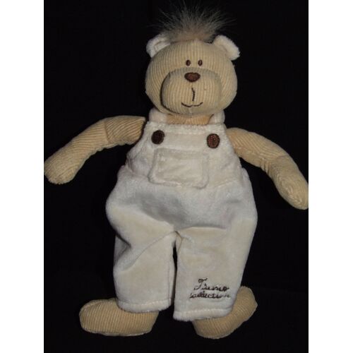 Ours Tiamo Doudou Beige Salopette Peluche De 22 Cm