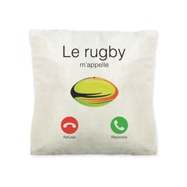 Coussin Doux Polaire Imprimé Le Rugby M'appelle